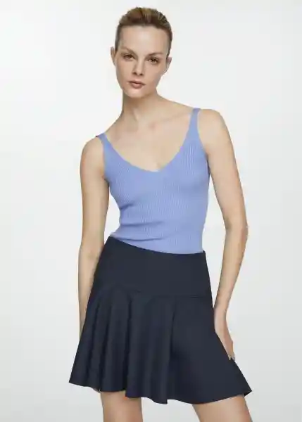 Top Gymnasti Celeste Talla 24 Mujer Mango