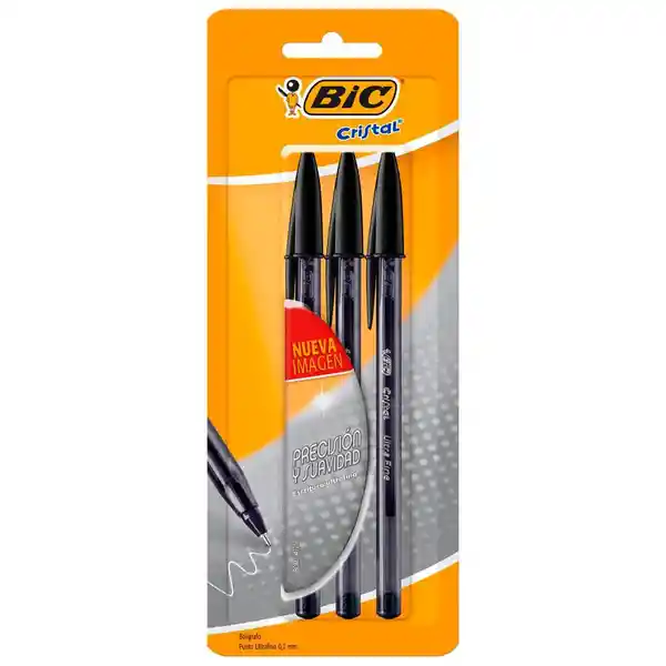 Bic Bolígrafo Cristal Negro 0.7