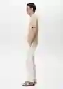 Pantalón Mauro Marfil Talla 40 Hombre Mango