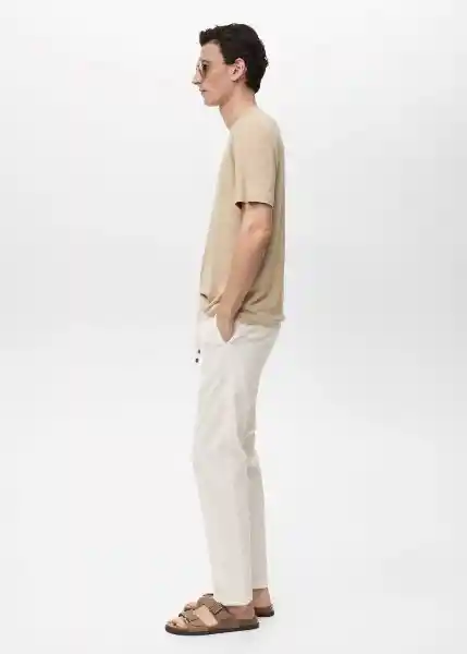 Pantalón Mauro Marfil Talla 40 Hombre Mango