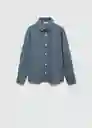 Camisa Benji Azul Talla 12 Niños Mango