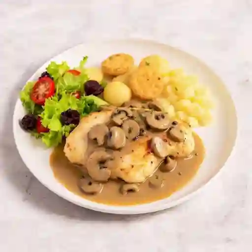 Pechuga en Salsa de Champiñones