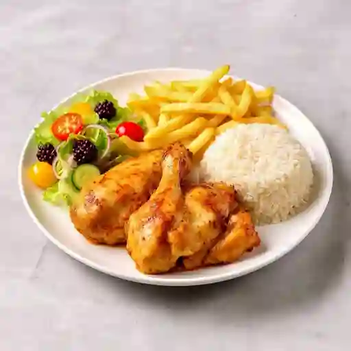 Almuerzo con 1/4 de pollo