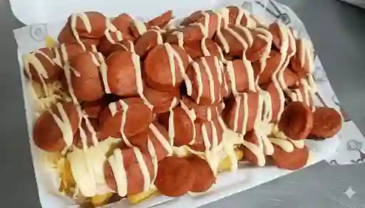 Salchipapa en Trozos