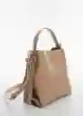 Bolso M Luciam Taupe Talla 99 Mujer Mango