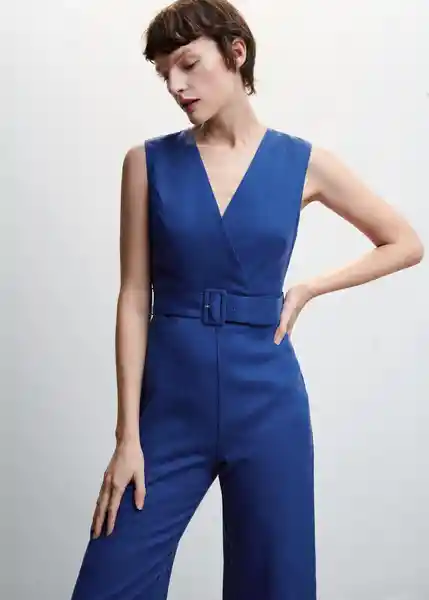 Enterizo Mono Nalita Azul Talla 25 Mujer Mango