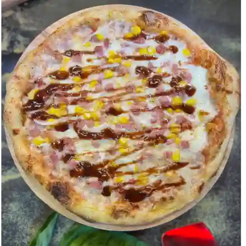 Pizza costillitas bbq