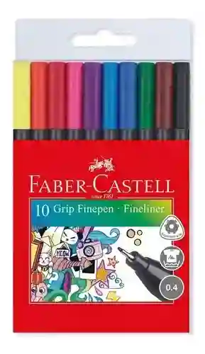 Micropunta Faber-castell Grip Finepen 0.4mm X 10 Unidades