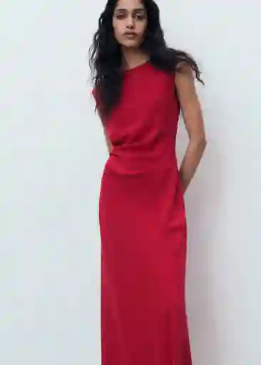 Vestido Edgar Rojo Talla M Mujer Mango