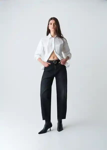 Camisa Enzo Mujer Crudo Puro Claro Talla L 513G385 Naf Naf