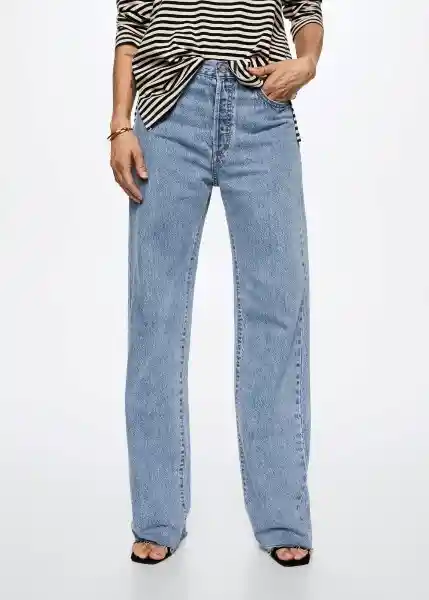 Jeans Nora Tejano Medio Talla 34 Mujer Mango