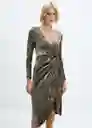 Vestido Xmarti Khaki Talla S Mujer Mango