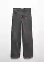 Pantalón Jean Miami Tejano Negro Talla 32 Mujer Mango