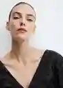Blusa Gloria Negro Talla M Mujer Mango