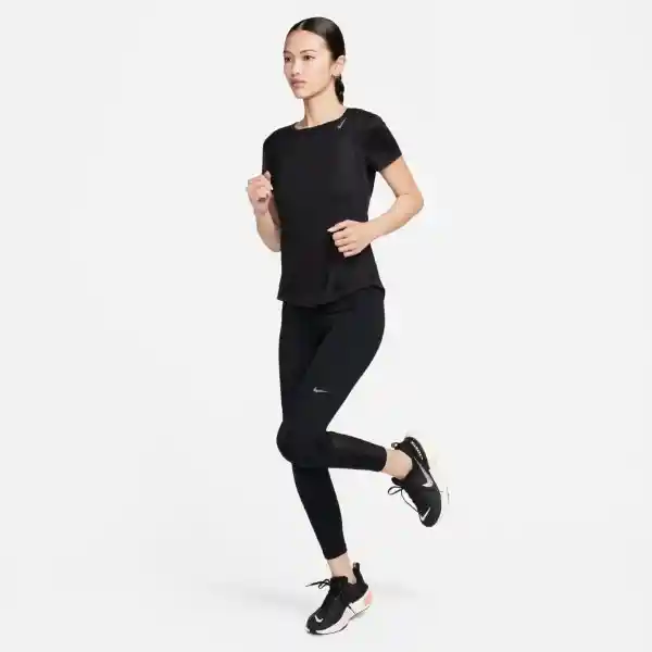 Nike Camiseta Fast Manga Corta Top Negro Para Mujer Talla M