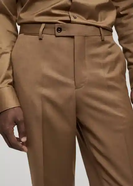 Pantalón Turin Marron Talla 48 Hombre Mango