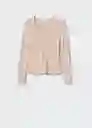 Camiseta Figo Rosa Pastel Talla S Mujer Mango