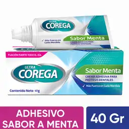 Corega Crema Adhesiva para Prótesis Dentales Sabor Menta​