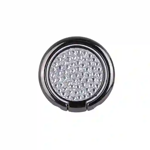 Soporte Anillo Para Celular Redondo Diamond Like Negro Miniso