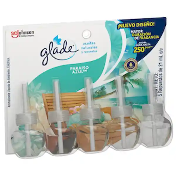 Glade Aromatizante Líquido de Ambiente Paraíso Azul