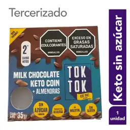 Tok Tok Chocolatina Keto + Almendras Sin Azúcar