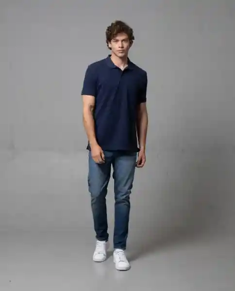 Camiseta Polo Hombre Azul XL 191G102_AZU193920 Rifle