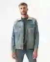 Chaqueta Trucket Azul Cristalino Claro T S Masculino Chevignon