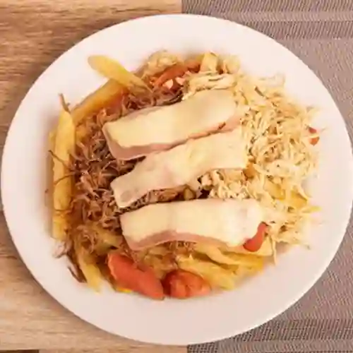 Salchipapas Mixta