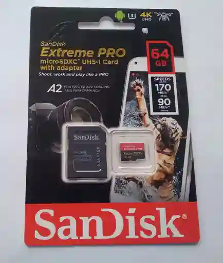 Sandisk Memoria Micro Sd Extreme Pro 4K 64 Gb