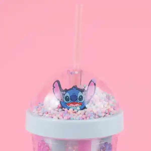 Vaso Plástico Con Pitillo Lilo & Stitch Stitch 420 mL Miniso