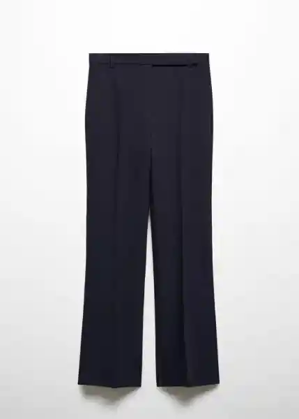 Pantalón Bolonia Navy Talla 36 Mujer Mango