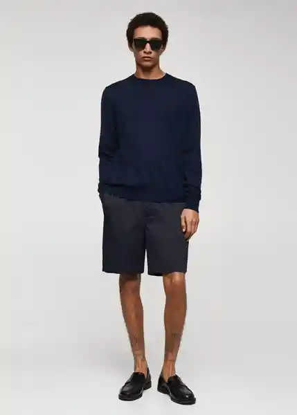 Bermuda Antibes Navy Talla 38 Hombre Mango