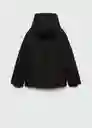 Abrigo Anorak Pep Negro Talla 08 Niños Mango
