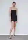 Vestido Tomo Negro Talla S Mujer Mango