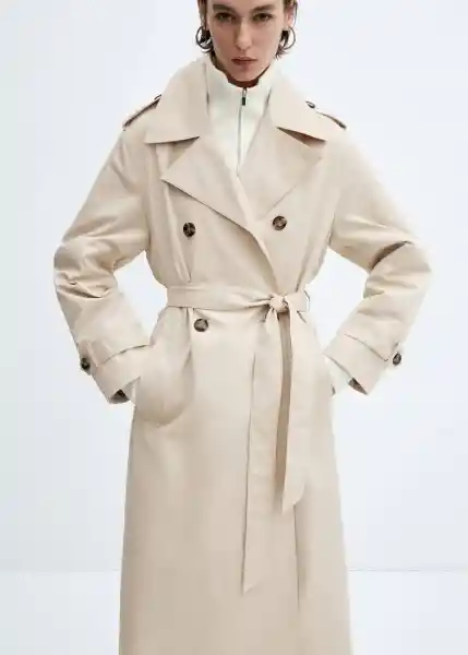 Gabardina Trench Angela Piedra Talla S Mujer Mango