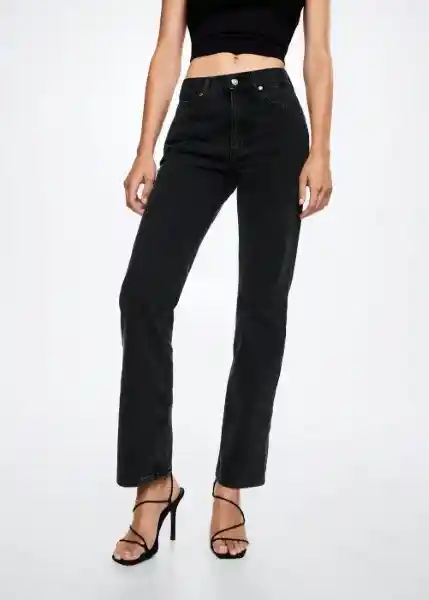 Jeans Matilda Tejano Negro Talla 36 Mujer Mango