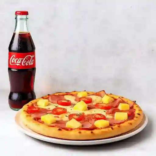 Combo pizza de anana + coca cola orig