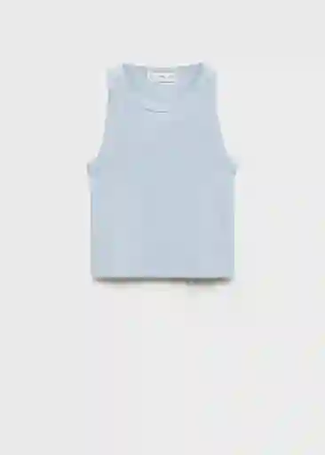 Top Rib Celeste Talla 14 Niñas Mango