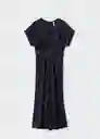 Vestido Leya Azul Noche Talla M Mujer Mango