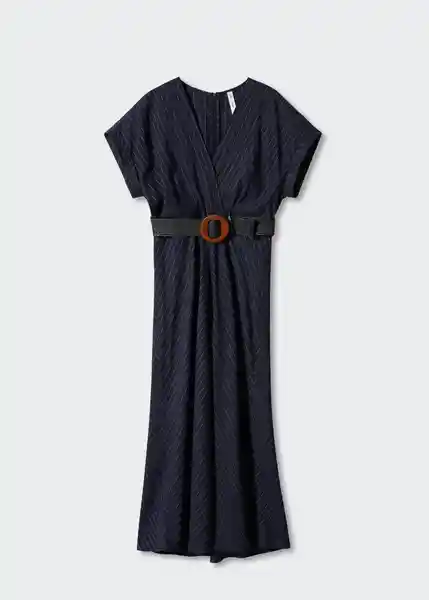 Vestido Leya Azul Noche Talla M Mujer Mango