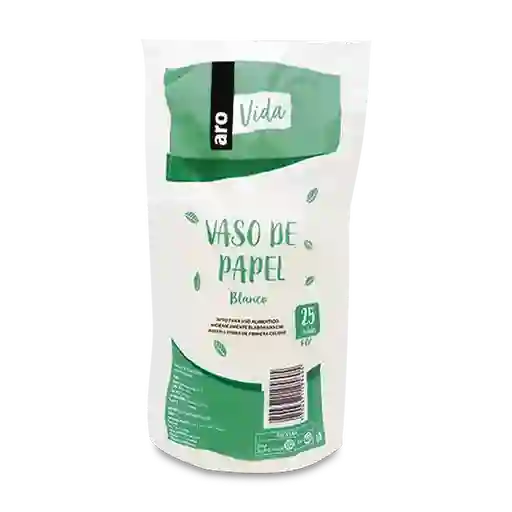 Vaso de Papel Vida Blanco 6 Oz Aro