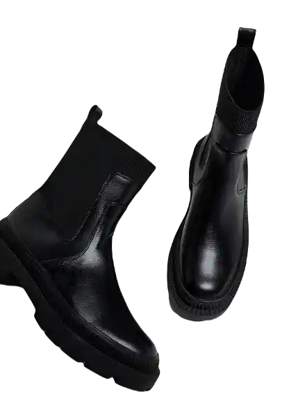 Botin Ying Negro Talla 37 Mujer Mango