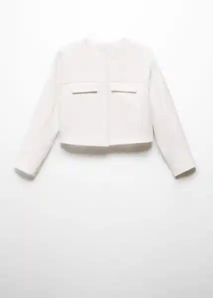 Chaqueta Napoles2 Blanco Talla L Mujer Mango