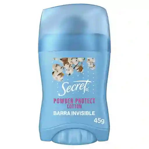 Desodorante Antitranspirante Mujer Secret Barra Invisible Powder Protect Algodón 45 g