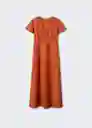 Vestido Mogambo-H Naranja Talla S Mujer Mango