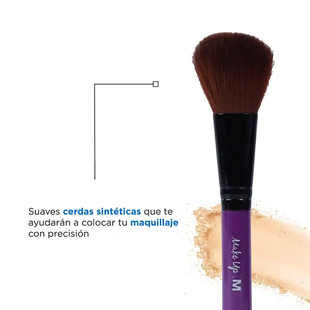 Brocha de Maquillaje con Puntas Morado Miniso