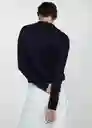 Cardigan Paco Navy Talla 28 Mujer Mango