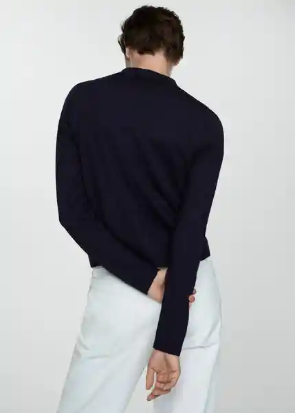 Cardigan Paco Navy Talla 28 Mujer Mango