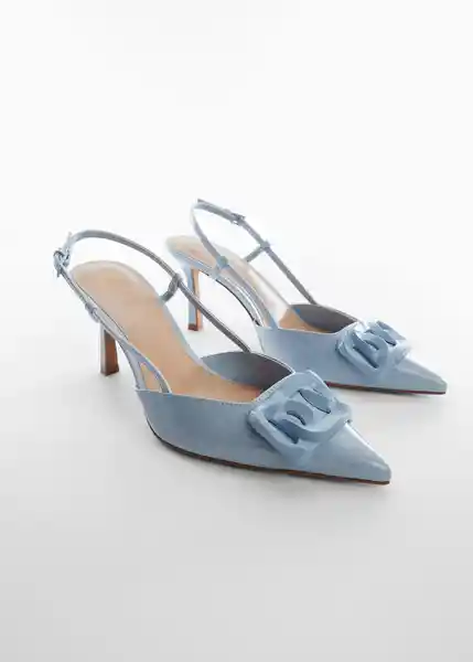 Zapatos Fran Azul Talla 38 Mujer Mango