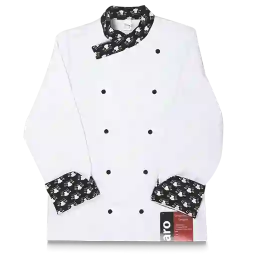 Chaqueta Aro Chef En Tela Gabardina Con Broches Talla S